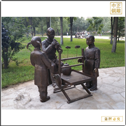 室外吹唐人銅雕塑 室外吹唐人銅雕塑