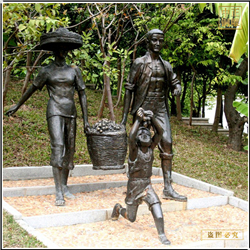 一家三口銅雕塑 一家三口銅雕塑