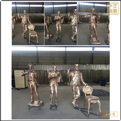 純銅玩音樂(lè)人物雕塑 純銅玩音樂(lè)人物雕塑