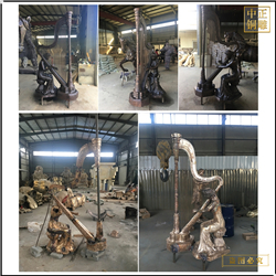 美女彈音樂(lè)人物銅雕塑 美女彈音樂(lè)人物銅雕塑