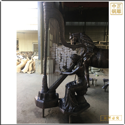 美女彈大提琴人物雕塑 美女彈大提琴人物雕塑