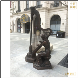 室外大型彈音樂(lè)銅雕塑 室外大型彈音樂(lè)銅雕塑