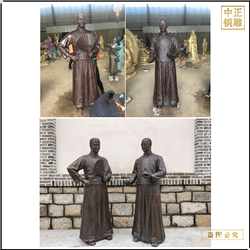 旅游景點(diǎn)古代人物銅雕擺件定做