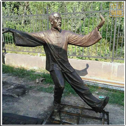 廣場(chǎng)老者打太極銅雕塑 廣場(chǎng)老者打太極銅雕塑