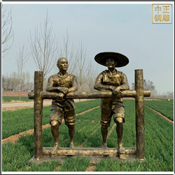 踩水車(chē)人物雕塑定制 踩水車(chē)人物雕塑定制