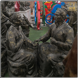 中醫(yī)診脈人物銅像 中醫(yī)診脈人物銅像