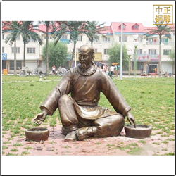 中醫(yī)抓藥人物雕塑 中醫(yī)抓藥人物雕塑