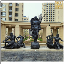 歐式景觀人物銅雕塑