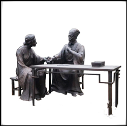 中醫(yī)號脈雕塑|中醫(yī)問診情景小品 中醫(yī)號脈雕塑|中醫(yī)問診情景小品