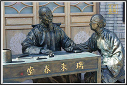 中醫(yī)文化雕塑|中醫(yī)號脈情景小品 中醫(yī)文化雕塑|中醫(yī)號脈情景小品