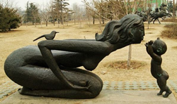 母與子雕塑|定做母與子銅雕塑 母與子雕塑|定做母與子銅雕塑