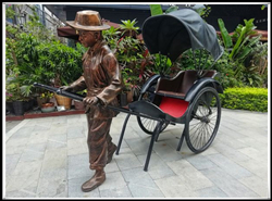 拉黃包車人物雕塑廠家