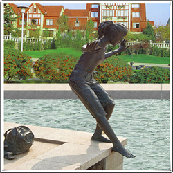 海邊玩耍景觀銅雕 海邊玩耍景觀銅雕