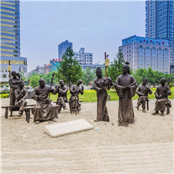 唱戲群雕塑 唱戲群雕塑