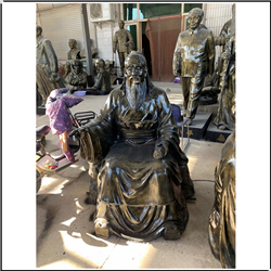 孔子教學(xué)看書銅雕塑 孔子教學(xué)看書銅雕塑